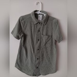 Boys Small All in Motion Olive Button Down Shirt